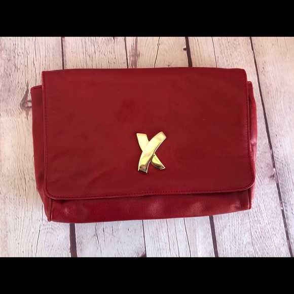 Paloma Picasso Handbags - [Paloma Picasso] Red crossbody/clutch vtg purse